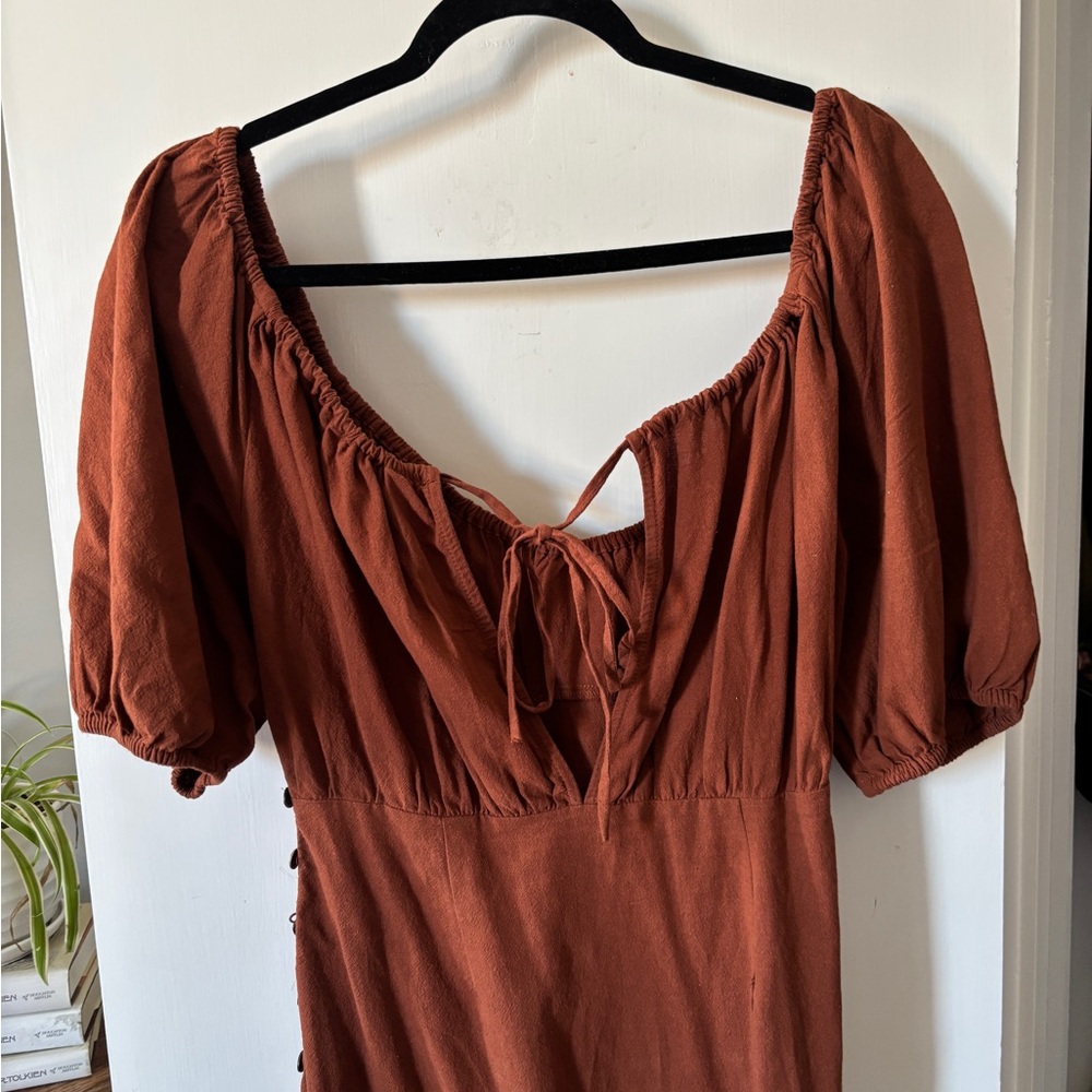 Free People Rust Midi Dress - Picture 2 of 6